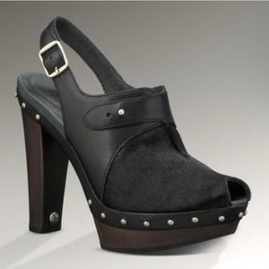 UGG Peep-toe Leather Platform Sling-backs